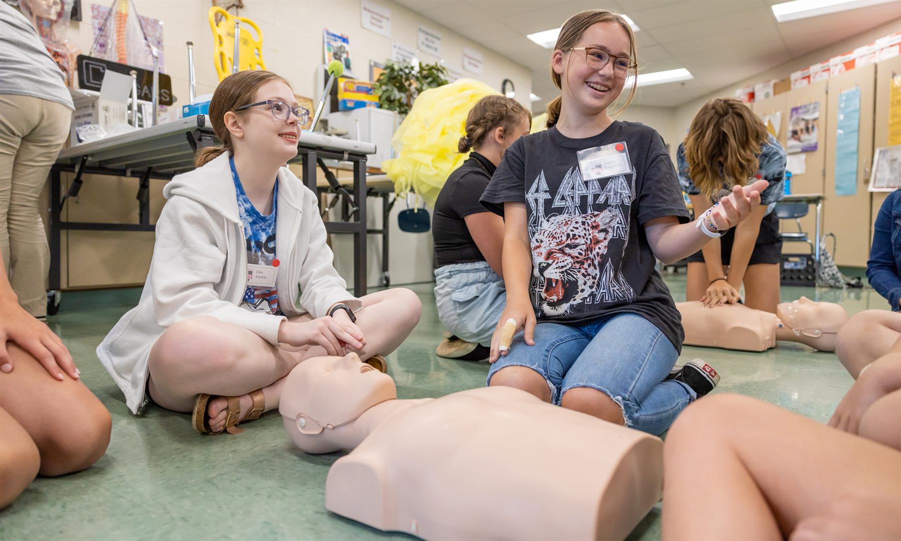Students learn CPR